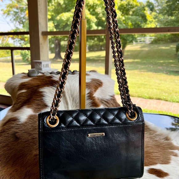 Rebecca Minkoff Black Quilted Chain Shoulder Bag - Picture 7 of 16